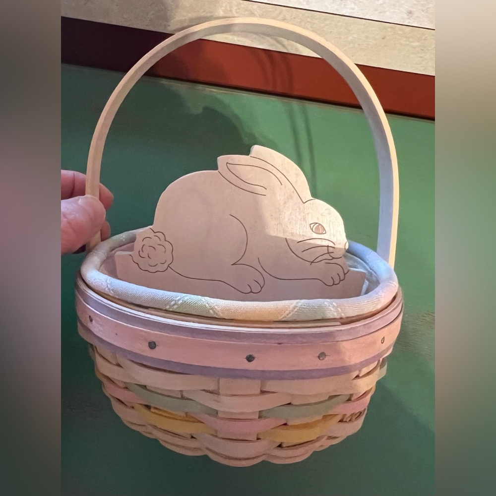 Longaberger 2001 White-Washed Small Easter White-Washed Set 🐣